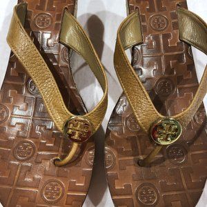 Troy Burch Platform Leather Wedge Flip Flops